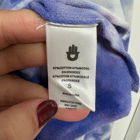 Spiritual Gangster Izzy Crop Crew Neck Sweatshirt Wildflower Tie Dye Size Small - Picture 6 of 9